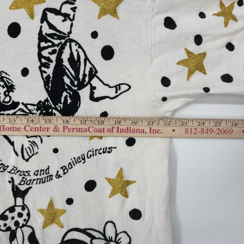 Vintage 90s Ringling Bros Barnum & Bailey Circus Clown All Over Print T-Shirt XL - Picture 7 of 10